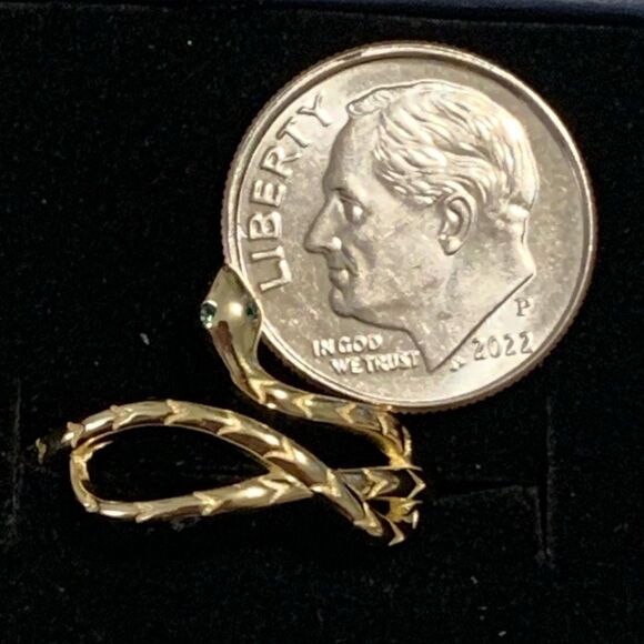 18kĀ overā925āSterlingāSilverāsnakeāRing - Picture 6 of 9